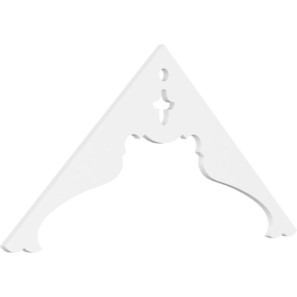 Ekena Millwork Pitch Heath Architectural Grade PVC Gable Pediment, 60"W x 27 1/2"H x 1"P (11/12) GPP060X028X100HEA - main